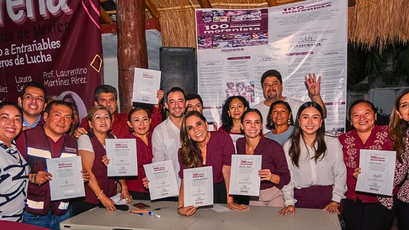 La gobernadora Mara Lezama reafirma su compromiso con la transformación social en un evento con militantes y consejeros de Morena, en medio de debates internos.