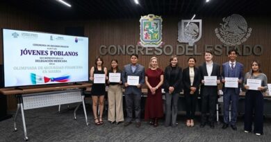 Delegación mexicana se prepara para competir en la VI Olimpiada Internacional de Seguridad Financiera en Krasnoyarsk, tras ser reconocida en Puebla.