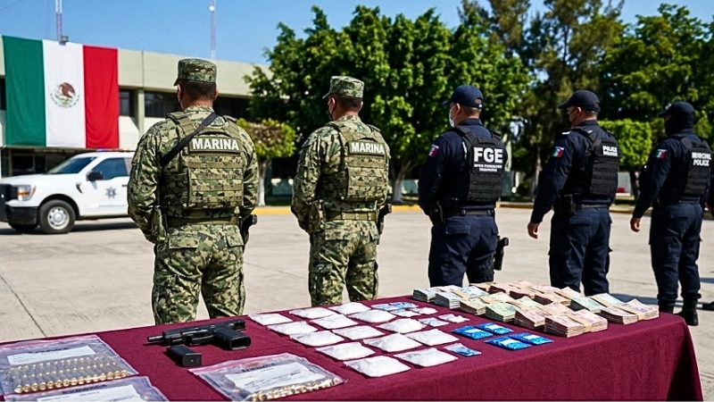 Con inteligencia naval y coordinación interinstitucional, la Marina detuvo a presuntos integrantes de cárteles y aseguró drogas, armas y vehículos.